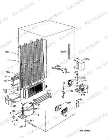 Взрыв-схема холодильника Electrolux ER3024I - Схема узла Functional parts